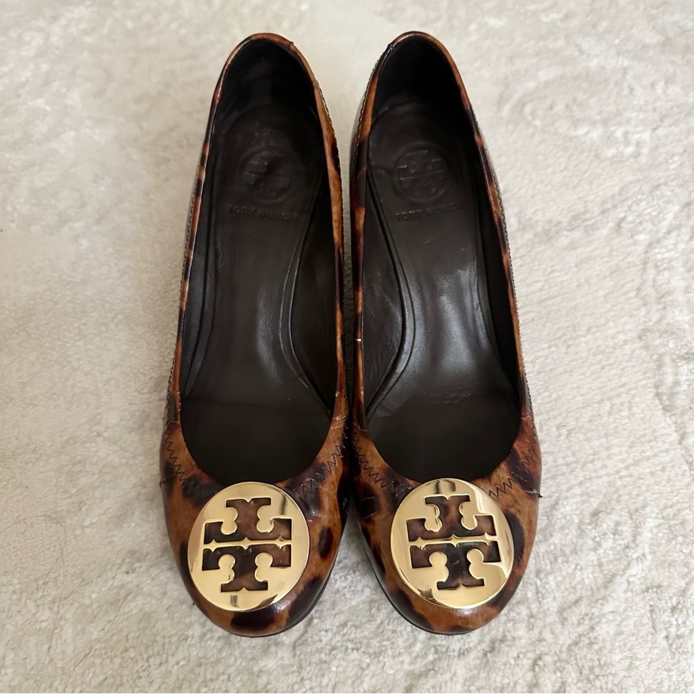 Tory Burch Sally Leopard Print Wedges